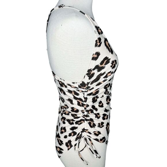 NWT Kona Sol One Piece Swimsuit sz S * Cheetah Animal Print Ruched Sides - Picture 5 of 6
